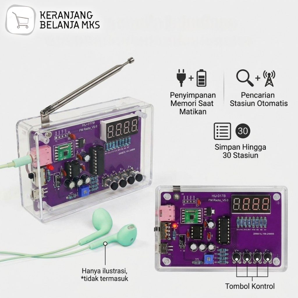Radio FM DIY Portable RDA5807 Module Frequency 87-108MHz