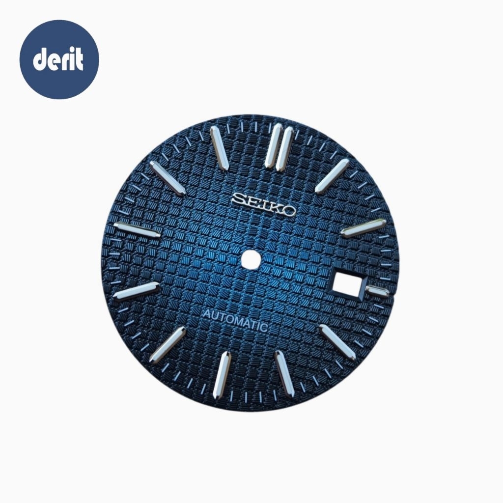Dial Seikomod Oak Biru Gradasi Hitam NH35 NH36 NH35A Automatic 31.8mm Plat Jam Tangan