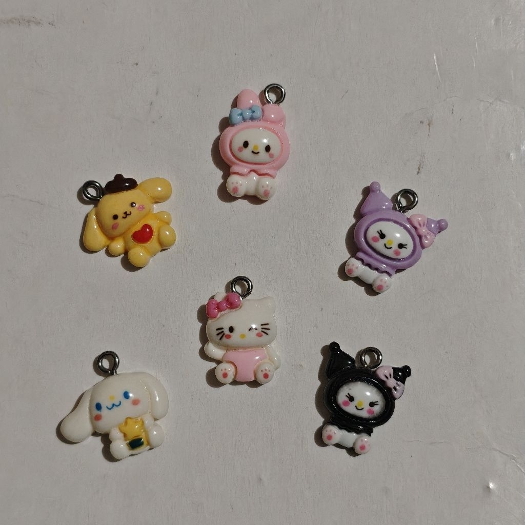 Clay Resin sandrio gantung/resin clay gantung 500pcs
