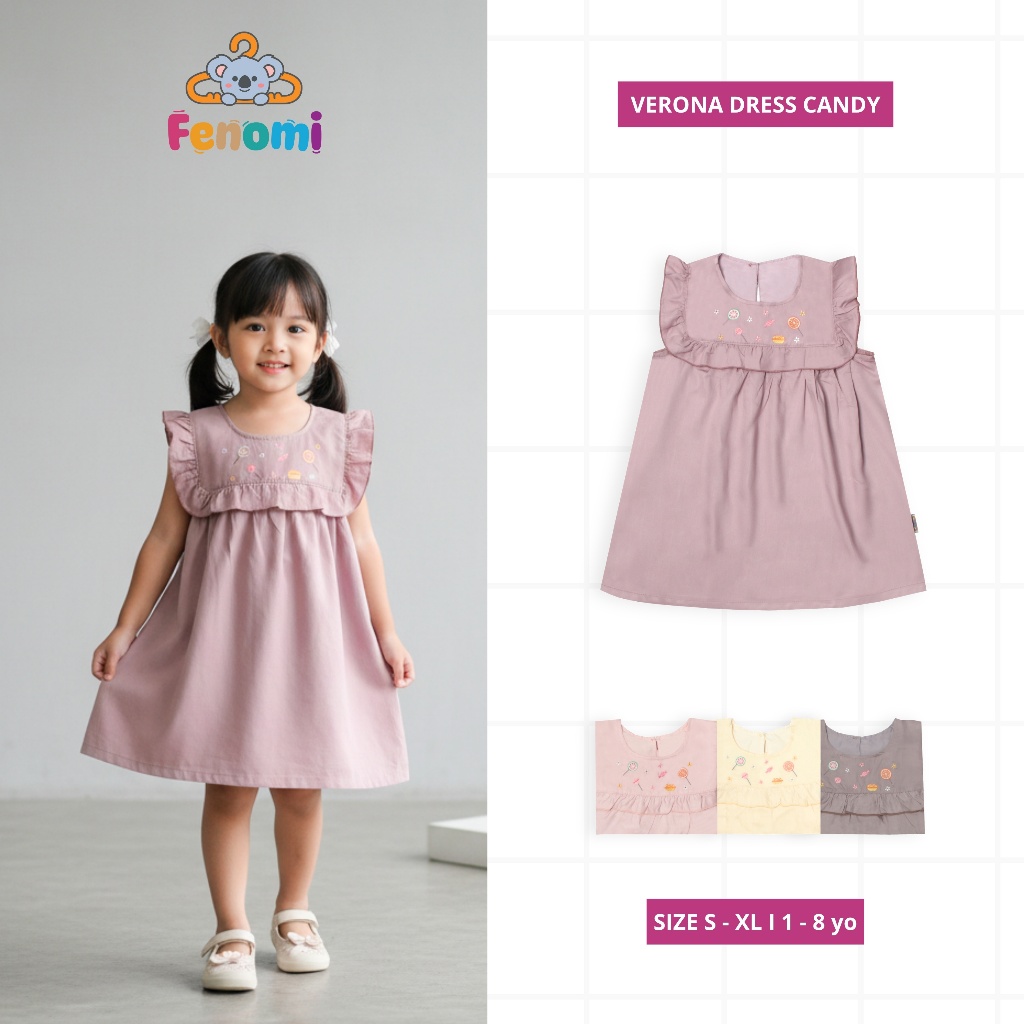 FENOMI - Dress Anak Perempuan 1-8 Tahun Verona Dress