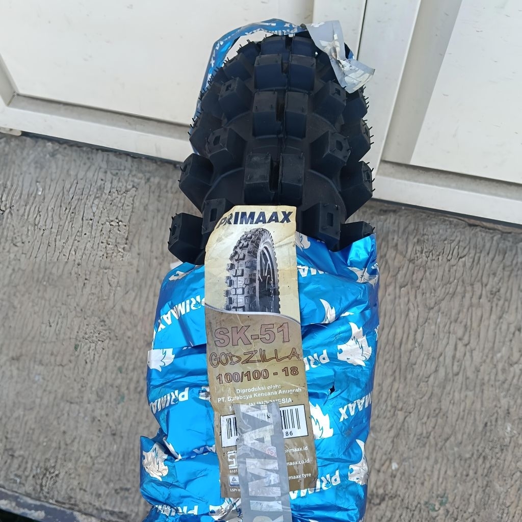 Ban Trail PRIMAAX 100/100 Ring 18 Godzilla Sk51 TubeType Motor Cross Trill Tril Trial 100 100-18 PRI