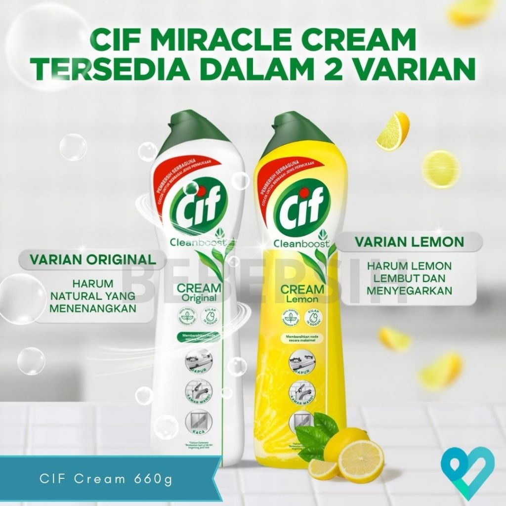 CIF cream 660g/ Cif cleanboost pembersih kerak serbaguna