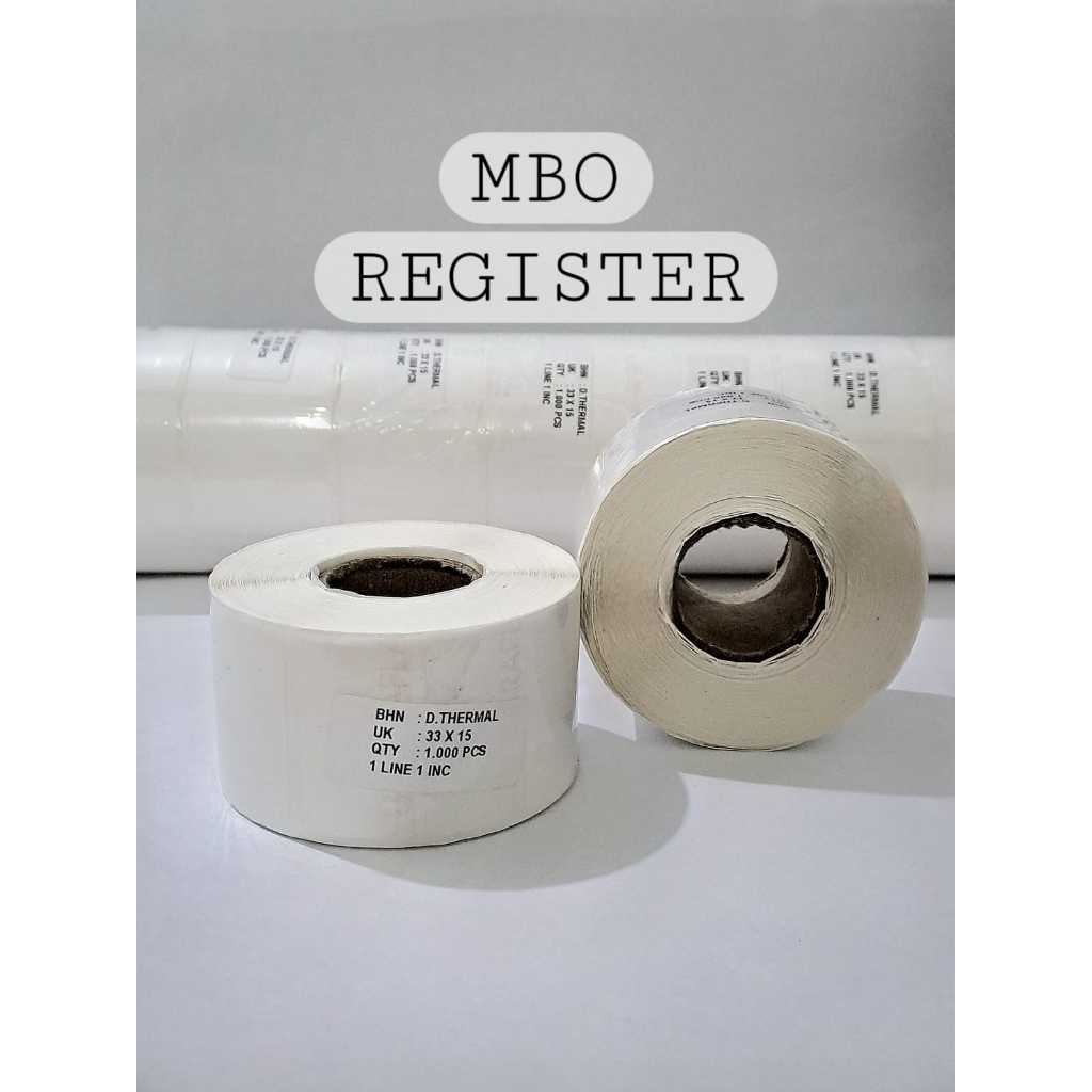 Label Stiker Thermal 33x15 1 Line / label stiker Barcode