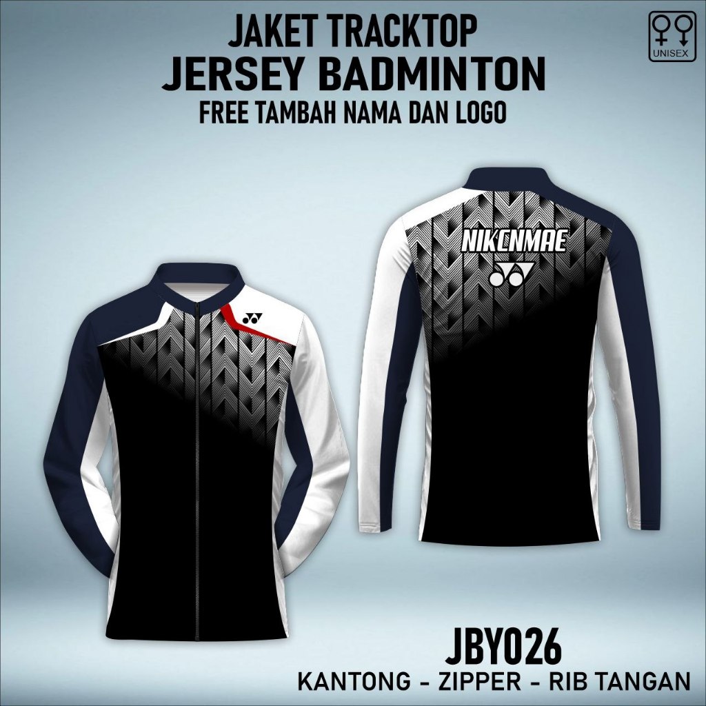 Jersey jaket tracktop badminton 2026 free custom