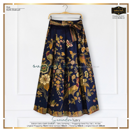 Rok Batik Wanita Model Payung dengan Bahan Katun Polyester Ori Bawahan Batik Premium Mewah Svj Rok