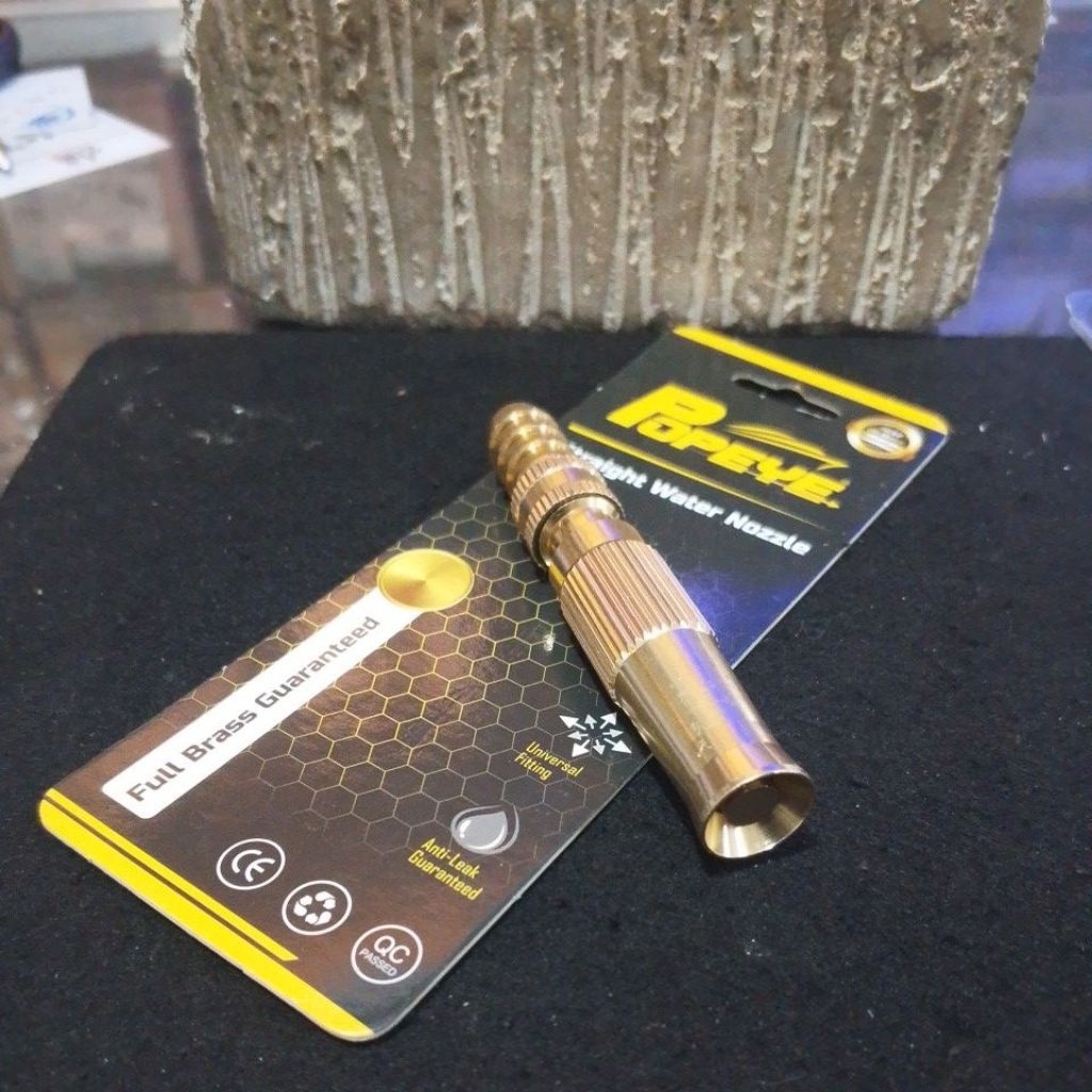 Semprotan Air Kuningan Lurus Water Nozzle Full Brass Popeye Nozzle Kuningan Kran Semprot Lurus Popey