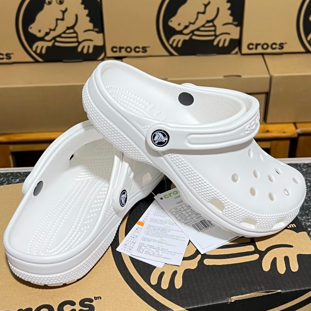 Crocs Sandal Unisex Classic Clog Anti Air Nyaman Dipakai Seharian Sepatu Pria Wanita Anti Licin Taha