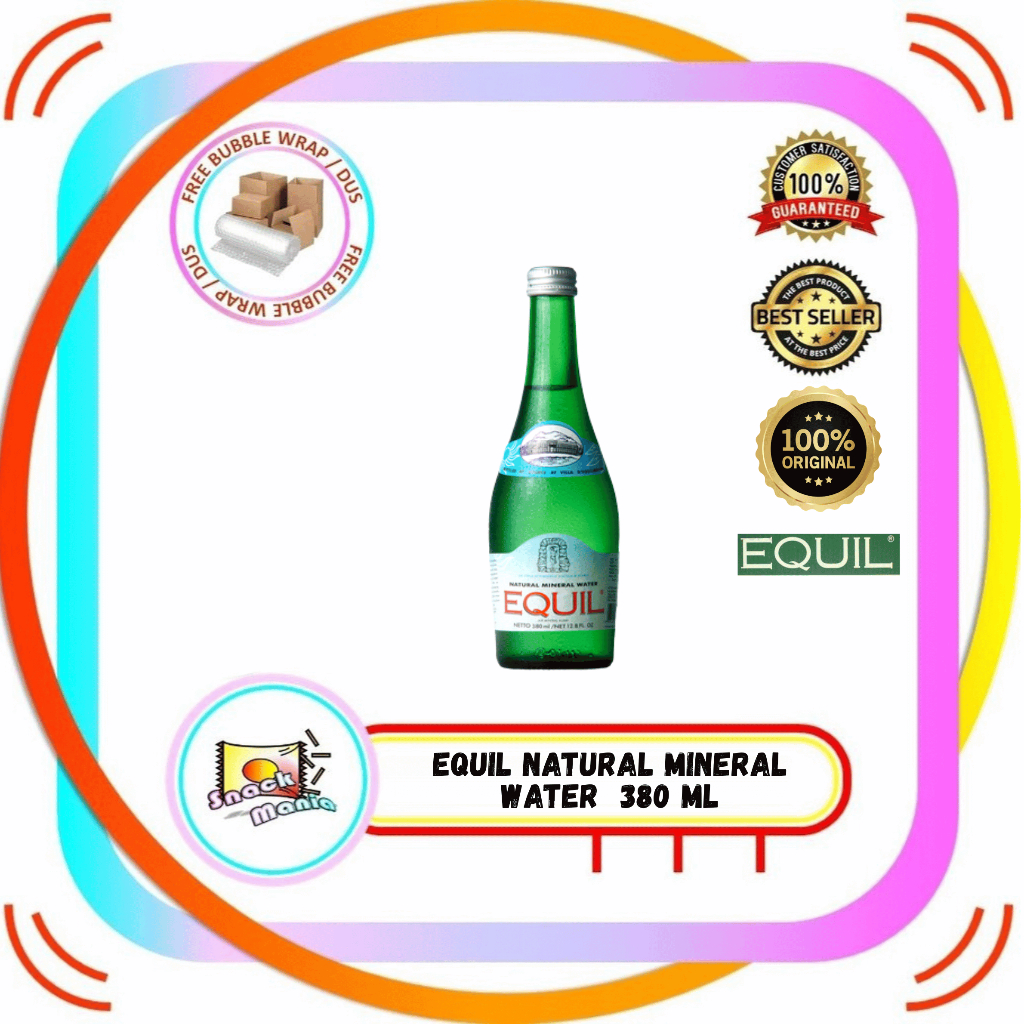 Equil Natural Mineral Water 380 ml Air Mineral Alami Kemasan Botol Kaca ECER