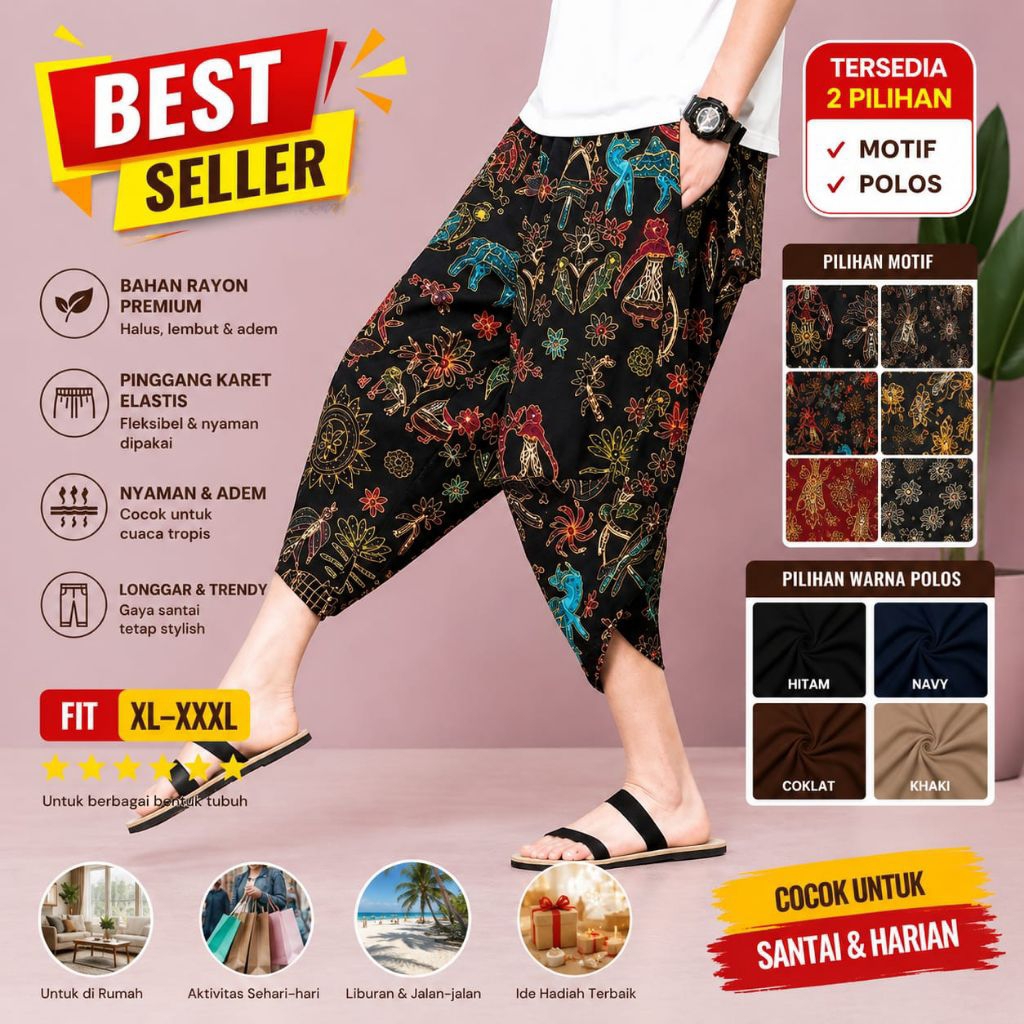 CELANA 3/4 PRIA WANITA TERMURAH