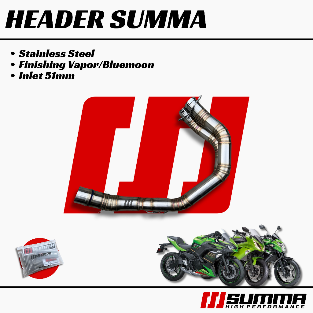 Header Leheran Knalpot Kawasaki Er6 Er6n Er6f Versys 650 Stainless Header Leher Original Summa Exhau