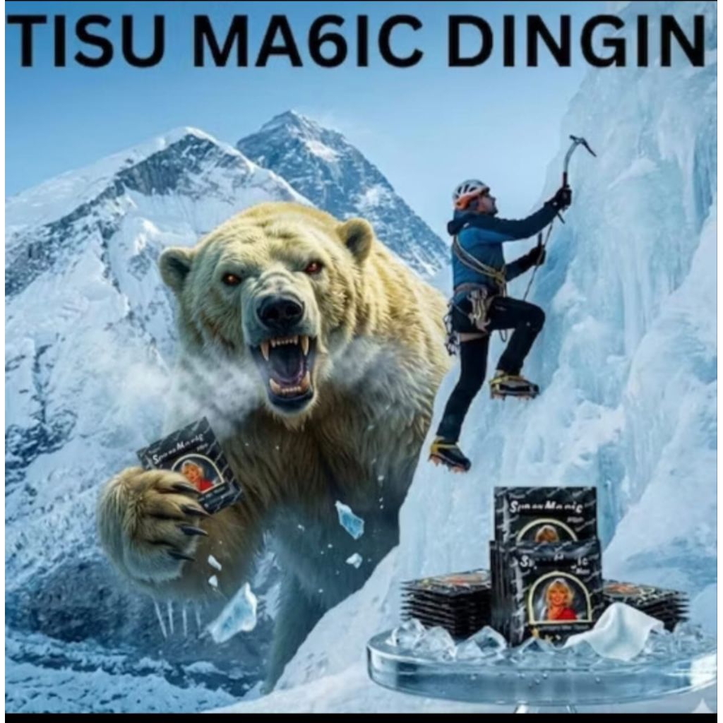 Tisu Magic untuk hiking  bertenaga -Magic Power Hitam Classic | Tissue Antiseptic Tisu Mejik Penunja