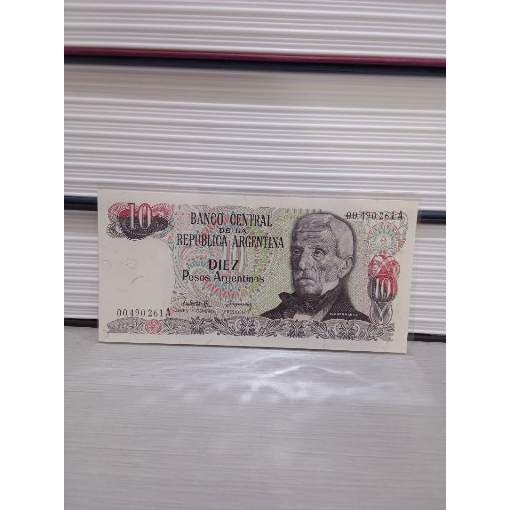 Uang Asing Kuno Argentina 10peso UNC untuk Numismatik