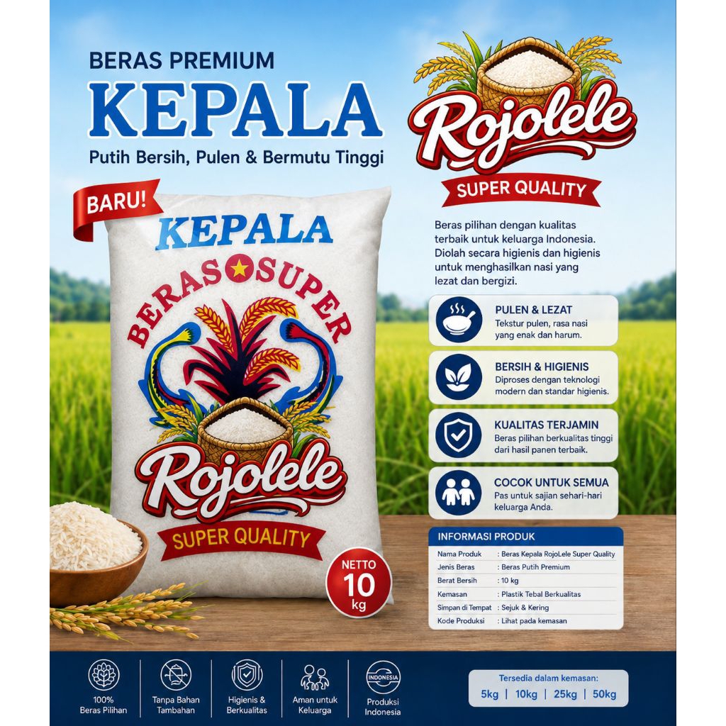 Beras super berkualitas 10 kg