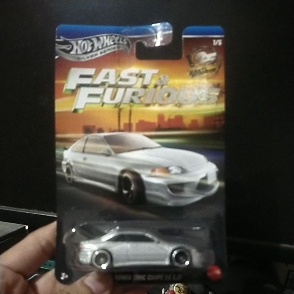 Hotwheels Black Edition Fast Furious Honda Civic Coupe 93 Wings Detailed