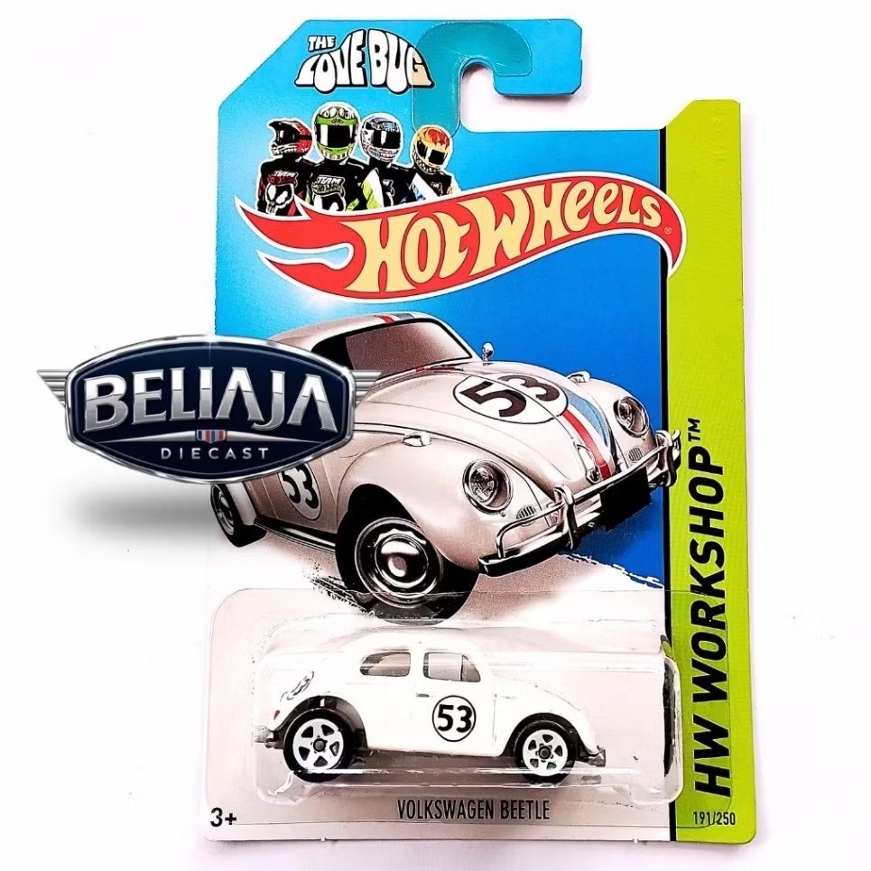 HOT WHEELS VOLKSWAGEN BEETLE WHITE HERBIE THE LOVE BUG
