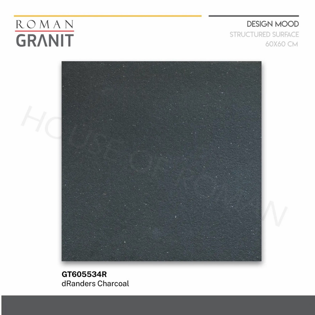 Roman Granit 60x60 dRanders Charcoal/Granit Carport Hitam 60x6/Granit Kasar Roman