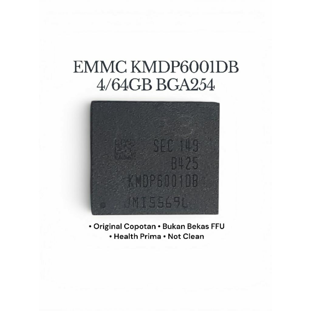 EMMC KMDP6001DB 4/64GB BGA221 Original Copotan Not Clean