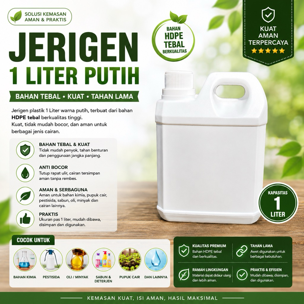 jerigen 1 liter putih kapur