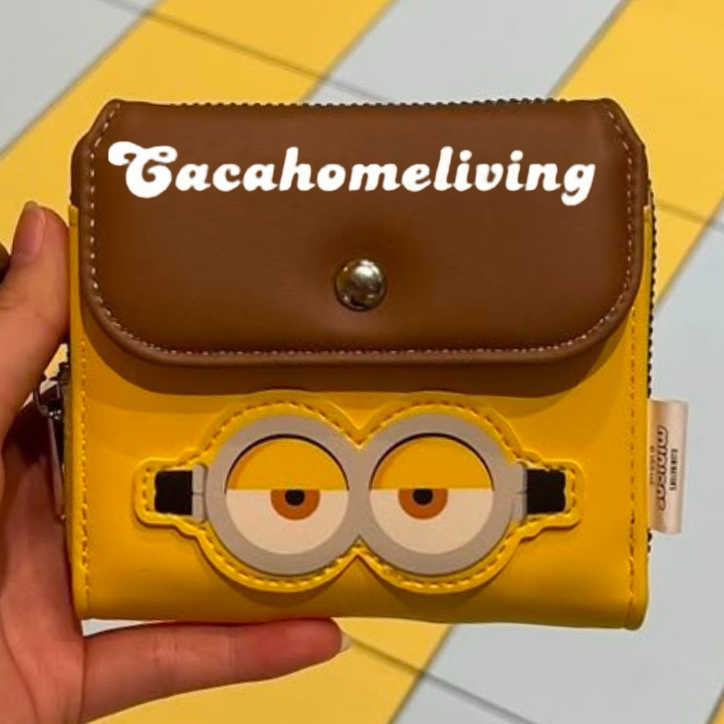 Miniso x Minions - Card Holder / Dompet Lipat Trifold Minions Monsters Collecion (11x3x9cm)