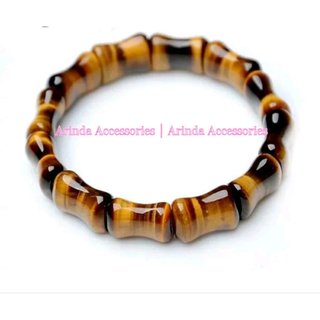 Gelang Batu Tiger Eye model Tulang Gelang Tiger Eye