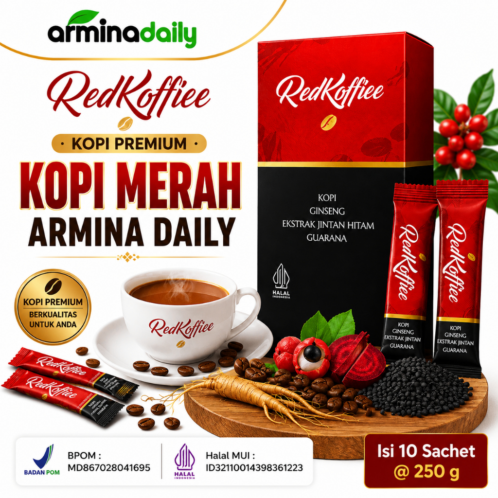 Original Red Koffiee Kopi Merah Armina Daily