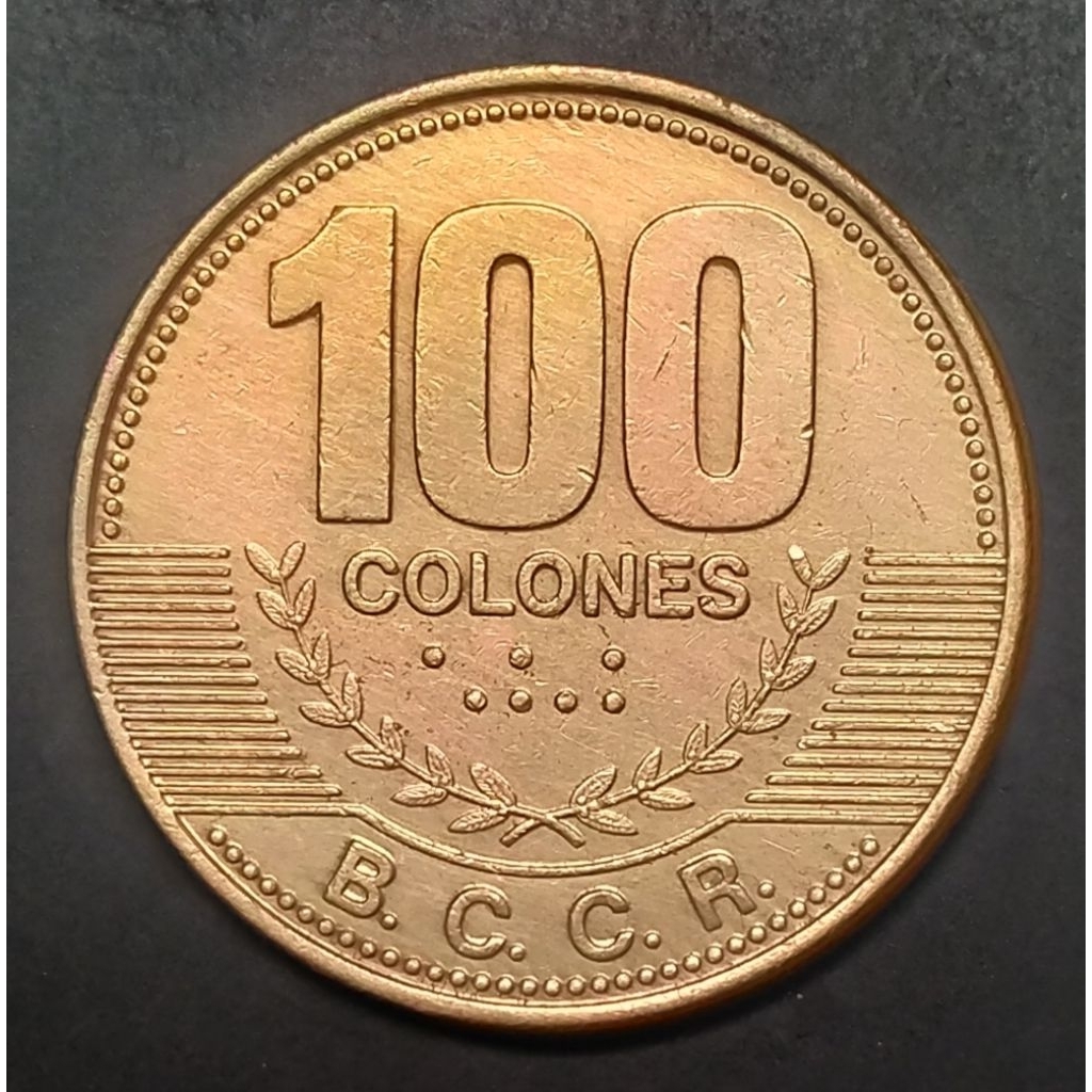 Koin Kuno Costa Rica 100 Colones koleksi uang kuno