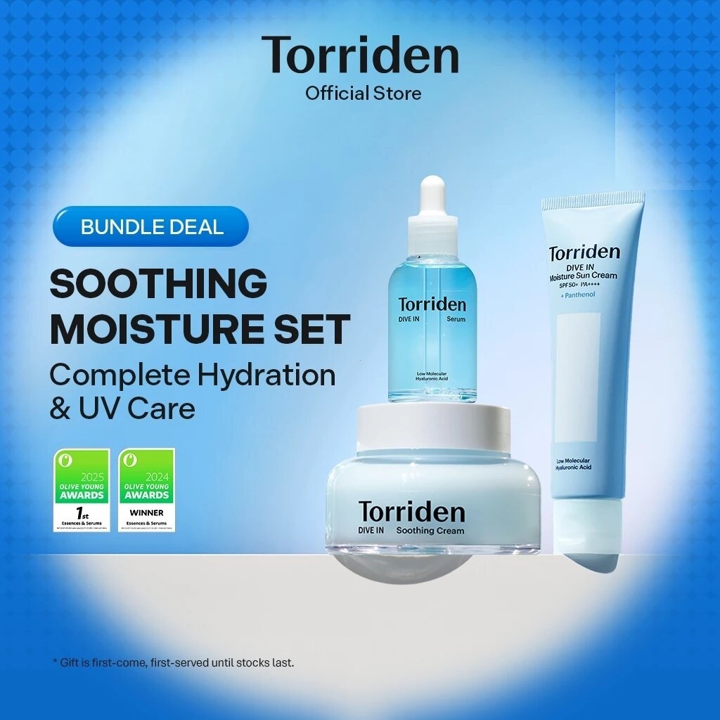 Torriden Dive In Low Molecular Hyaluronic Acid Serum+Torriden DIVE IN Moisture Sun Cream+Torriden DI