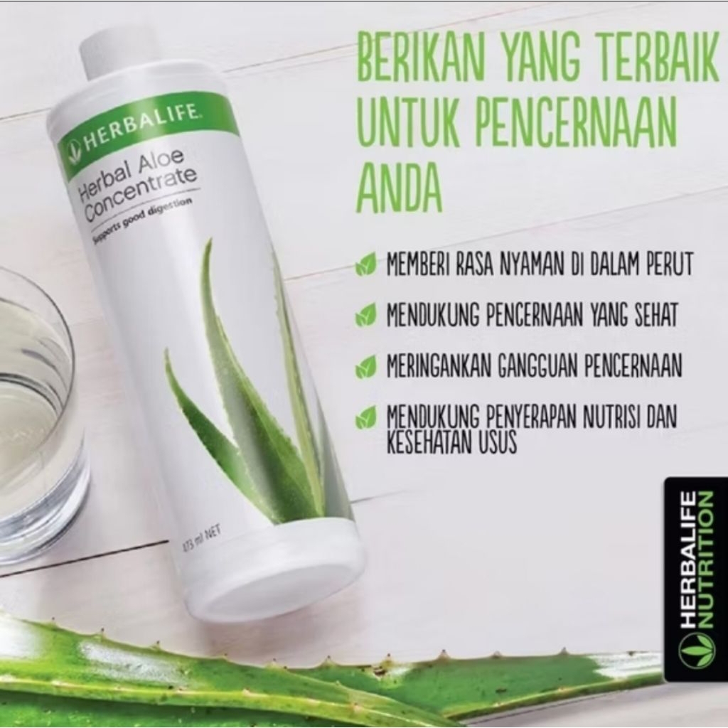 Herbalife Herbal Aloe Concentrate Minuman Kesehatan Rasa Aloevera Lidah Buaya Original