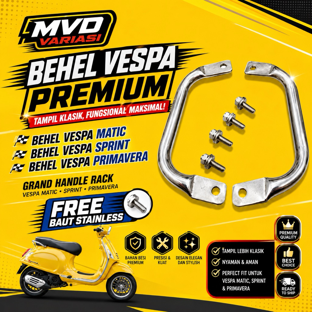 BEHEL VESPA MATIC BEHEL VESPA SPRINT BEHEL VESPA PRIMAVERA GRAND HANDLE RACK VESPA MATIC SPRINT PRIM