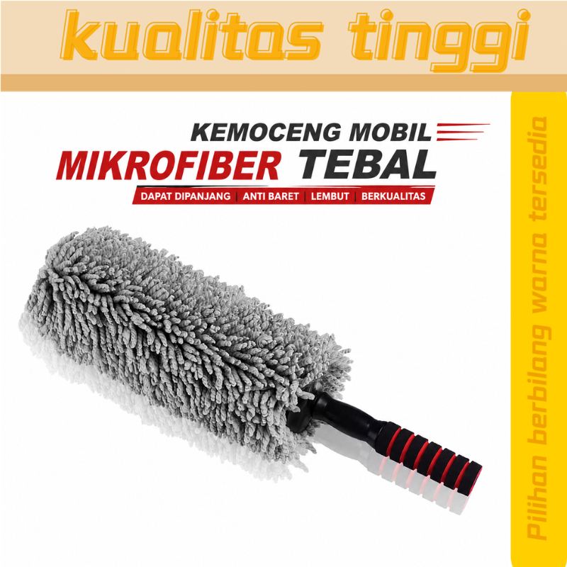 Kemoceng Microfiber Tebal Teleskopik untuk Mobil Kemoceng Debu Bahan Tebal