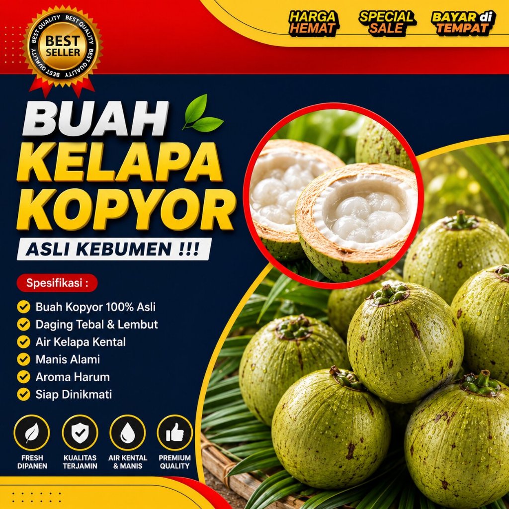 HARGA TERJANGKAU  Kelapa Kopyor Jelly Asli 100% Original