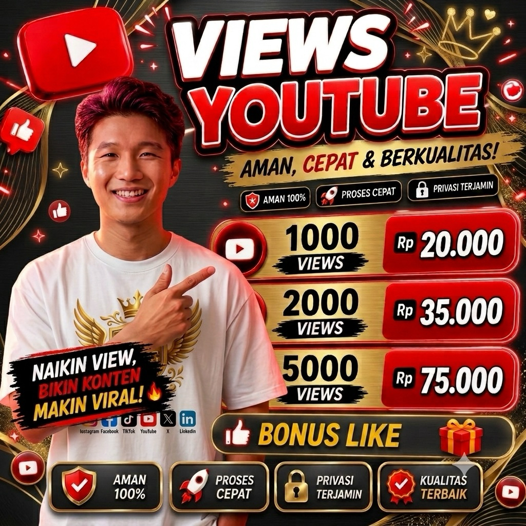 YouTube View Bonus Like + Comment | View YT Cepat Masuk | Engagement Shorts & Video