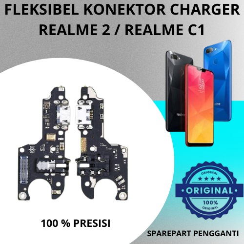 Fleksibel Flexible Konektor PCB Papan Cas Charger REALME 2 / REALME C1 Flexible fleksibel Konektor C