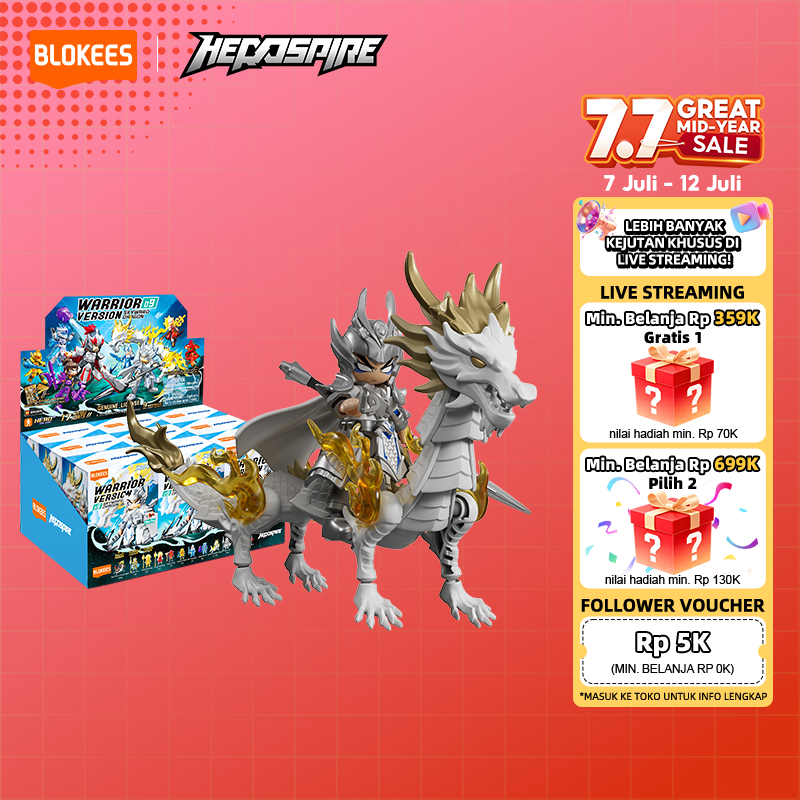 BLOKEES HERO SPIRE Blind Box Mainan Balok Anak Toys (1 PCS)- WARRIOR VERSION