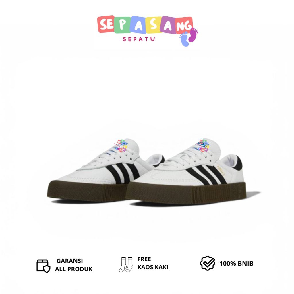 Sepatu Sambarose White Black