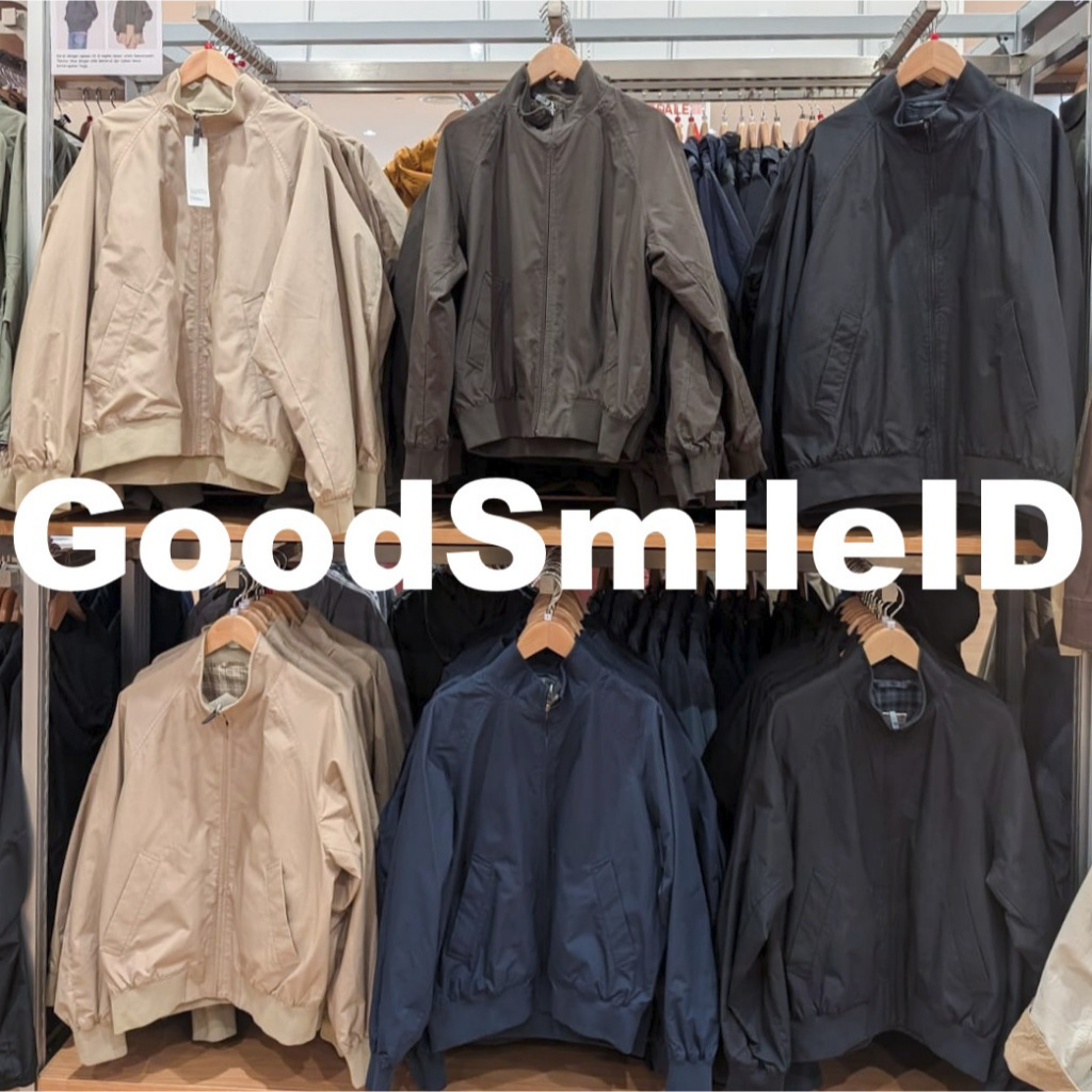 SALE Men Jaket Harrington Ritsleting Lengan Panjang Outer Pria Wanita Unisex JASTIP UNIQLO