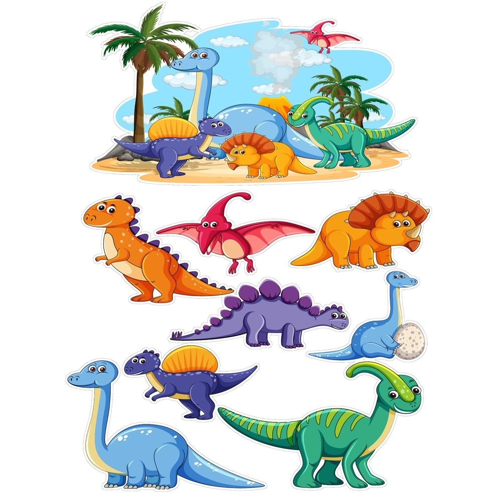 Topper DINOSAURUS Hiasan Kue Ulang Tahun / Dekorasi CAKE Tema DINO / BISA CUSTOM NAMA