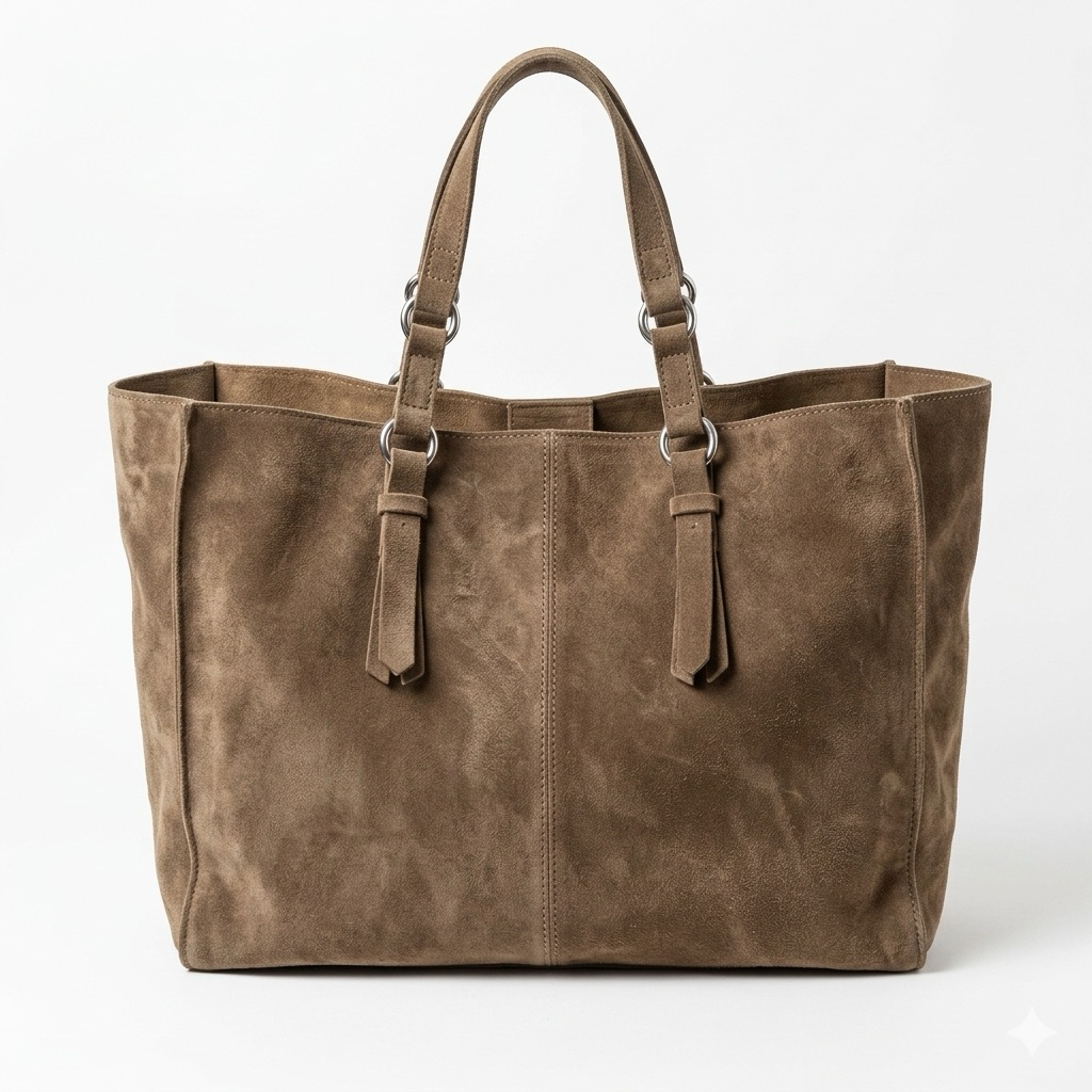 Preloved - Zara Original Suede Leather Cuir Tote Bag Kulit Asli