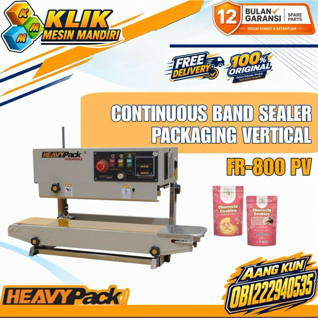 Mesin Press Segel Continous Band Sealer FR-800P/V Heavypack
