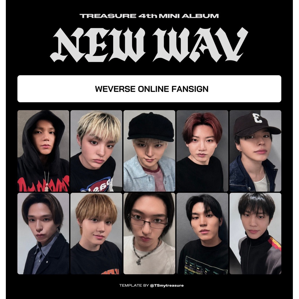 [NEW] TREASURE NEW WAV WEVERSE POB ONLINE FANSIGN CHOI HYUNSUK JIHOON YOSHI JUNKYU JAEHYUK ASAHI DOY