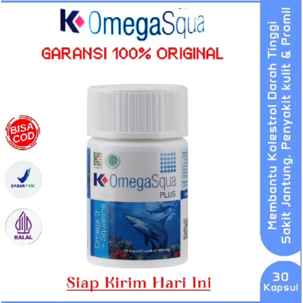 K Link Omega Squa Plus - Klink Omega Squa Plus Minyak Ikan Omega-3 - K Omega Squa Plus Original