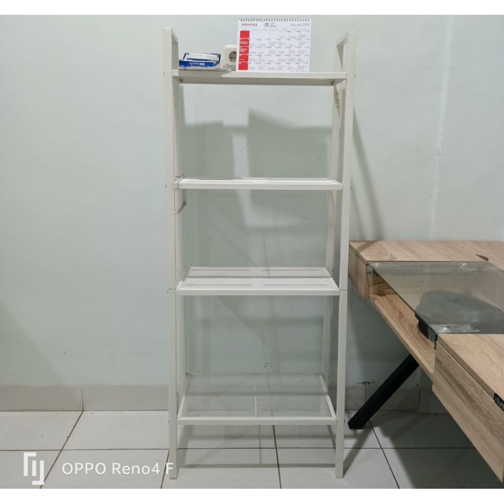 Rak Ikea Lerberg minimalis kokoh (Putih dan Merah)