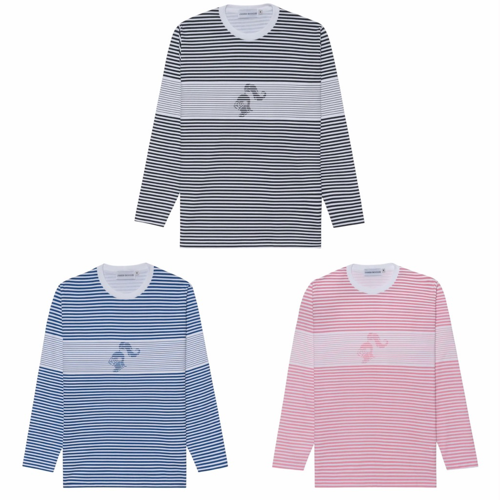 kaos tshirt JAMES BOOGIE banded  - blue black pink