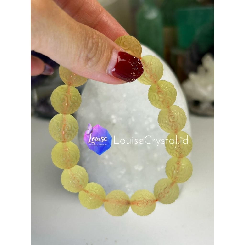LouiseCrystal.id - carving citrine HQ. bead 11mm ada memo skylab