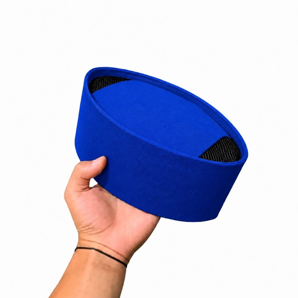 ( PECI WARNA BIRU ) Peci Kopiah Songkok Dewasa / Peci Anak / peci songkok hitam ungu biru polos ac
