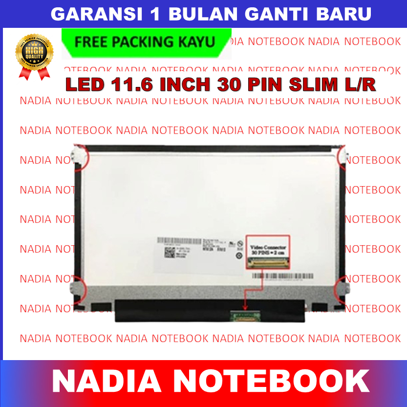 LCD LED Dell 11.6 11 Inch 30 Pin 30pin Slim Tipis HD LR