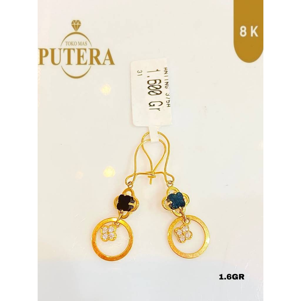 anting cantel emas muda kadar 8k model elegan