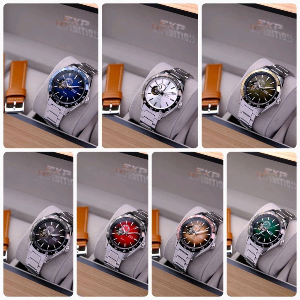 JAM TANGAN PRIA AUTOMATIC SAPPHIRE EXPEDITION EXP 6858 EXP6858 ORIGINAL GARANSI RESMI 1TAHUN