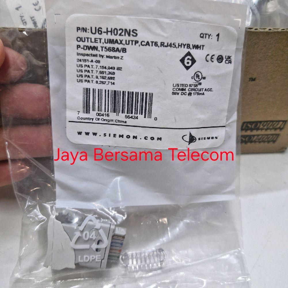 SIEMON Modular Jack RJ45 Cat.6 Original /Modular Jack RJ45 Cat.6 Siemon