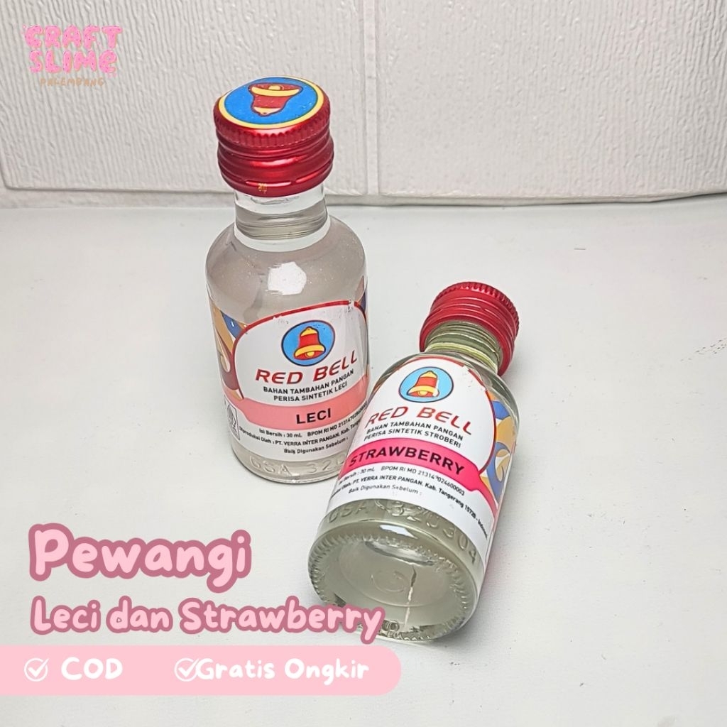 Pewangi Essence Makanan Red Bell Wangi Leci dan Strawberry